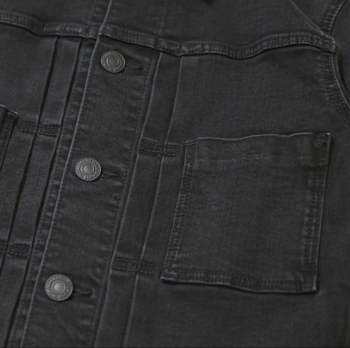 STRETCH COMFY DENIM JACKET #CHARCOAL