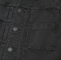 STRETCH COMFY DENIM JACKET #CHARCOAL