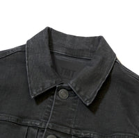 STRETCH COMFY DENIM JACKET #CHARCOAL