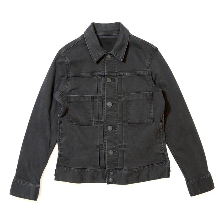 STRETCH COMFY DENIM JACKET #CHARCOAL