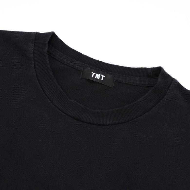 BLACK COTTON JERSEY S/S TEE