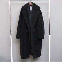 THE BAR別注フェイクボアロングコート「SALDO（サルド）」#ブラック ※通常釦