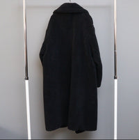 THE BAR別注フェイクボアロングコート「SALDO（サルド）」#ブラック ※シルバー釦