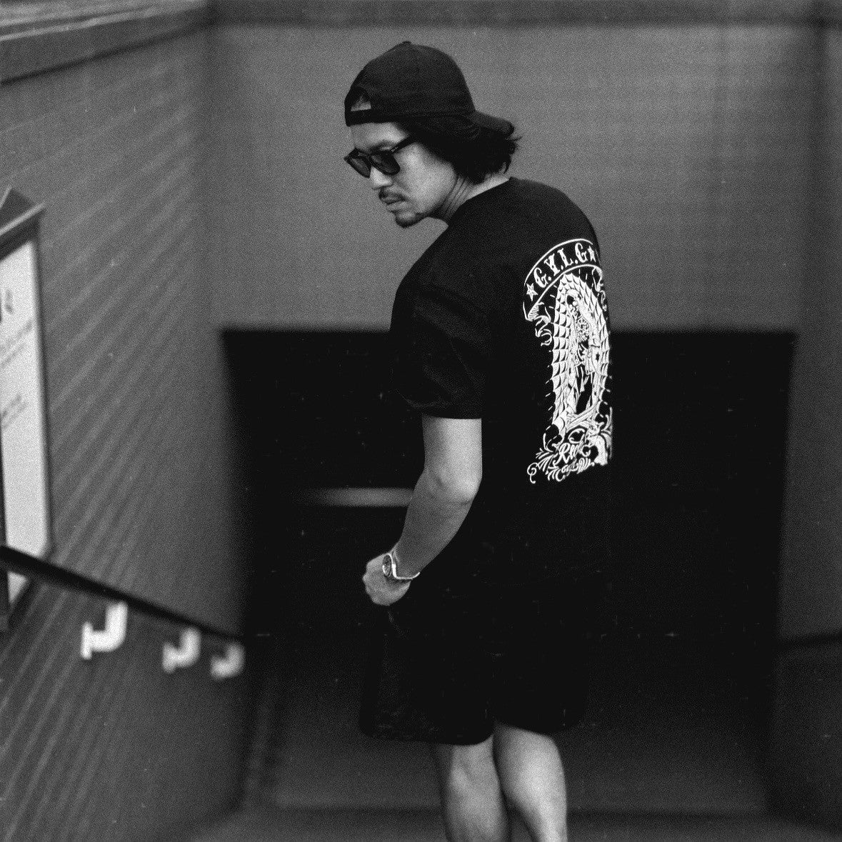 【THE BAR限定販売】THE BAR Special Oder 5.6oz S/S TEE ”GUNS＆MARIA” BLACK
