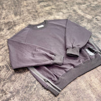 THE BAR x WIZZARD SIDE ZIP SWEAT #CHARCOAL