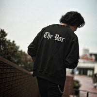 THE BAR x WIZZARD PRINT SIDE ZIP SWEAT "THE BAR LOGO" #BLACK