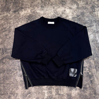 THE BAR x WIZZARD PRINT SIDE ZIP SWEAT "THE BAR LOGO" #BLACK