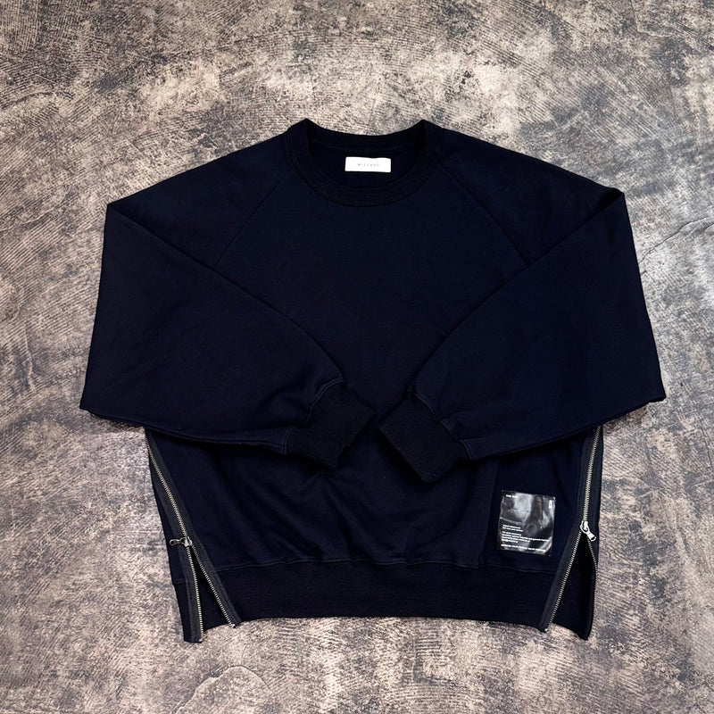 THE BAR x WIZZARD PRINT SIDE ZIP SWEAT "THE BAR LOGO" #BLACK