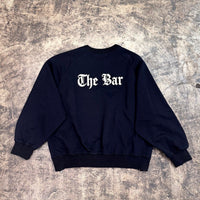 THE BAR x WIZZARD PRINT SIDE ZIP SWEAT "THE BAR LOGO" #BLACK