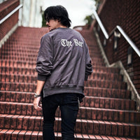 THE BAR x WIZZARD PRINT SIDE ZIP SWEAT "THE BAR LOGO" #CHARCOAL