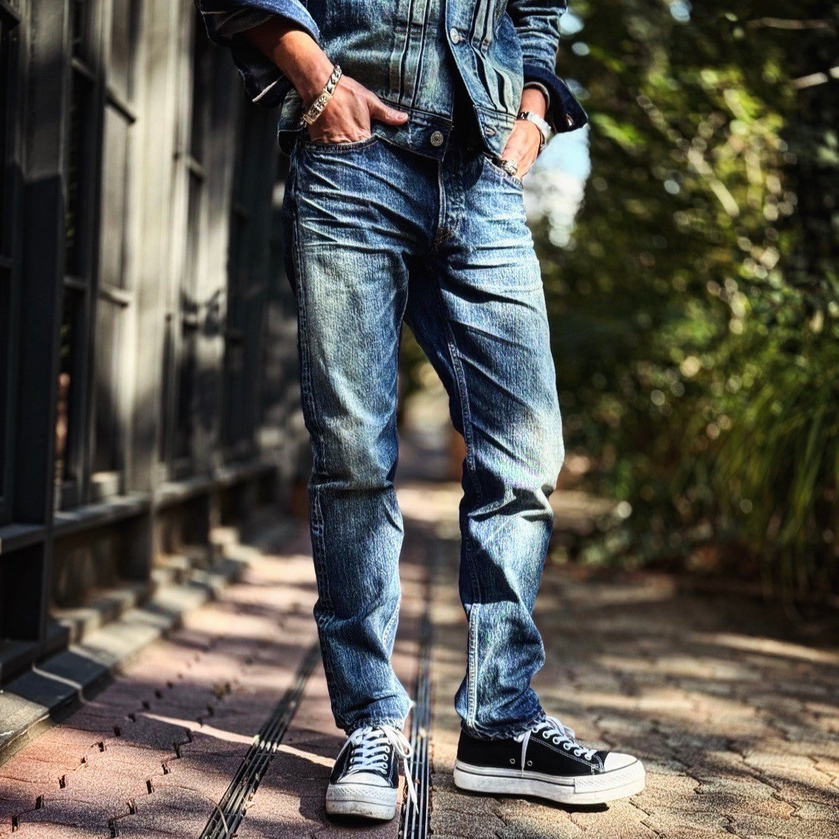 【HQ DENIM】 5P TAPERED(vintage processing.)