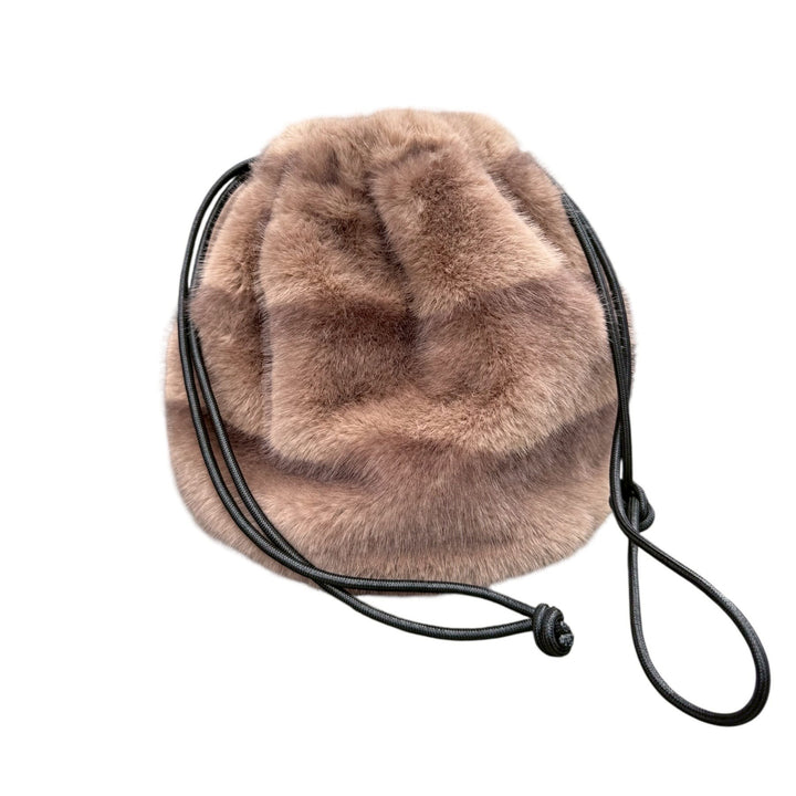 フェイクミンクバッグ『 PERLE（ペルル）』グレージュ