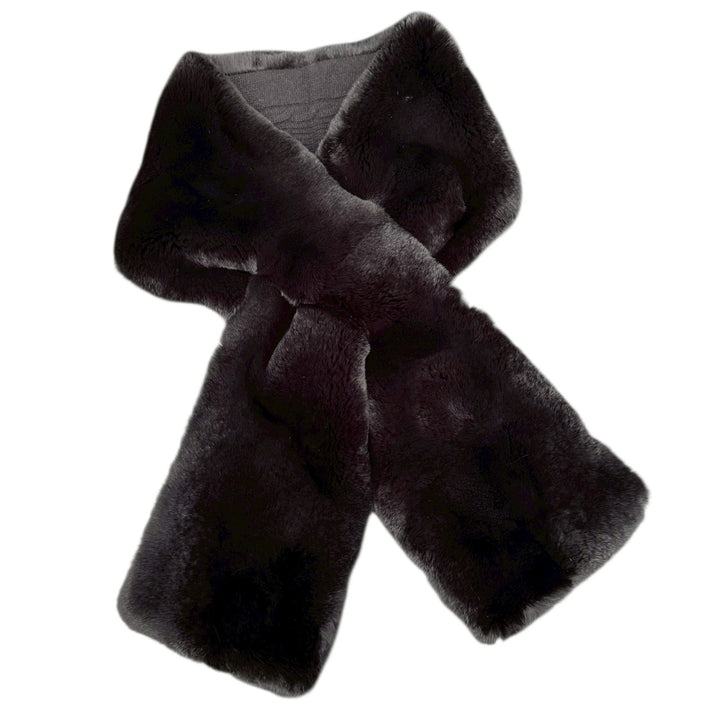 カシミヤ/レッキスマフラー『PLAESE（プリーズ）』ブラック