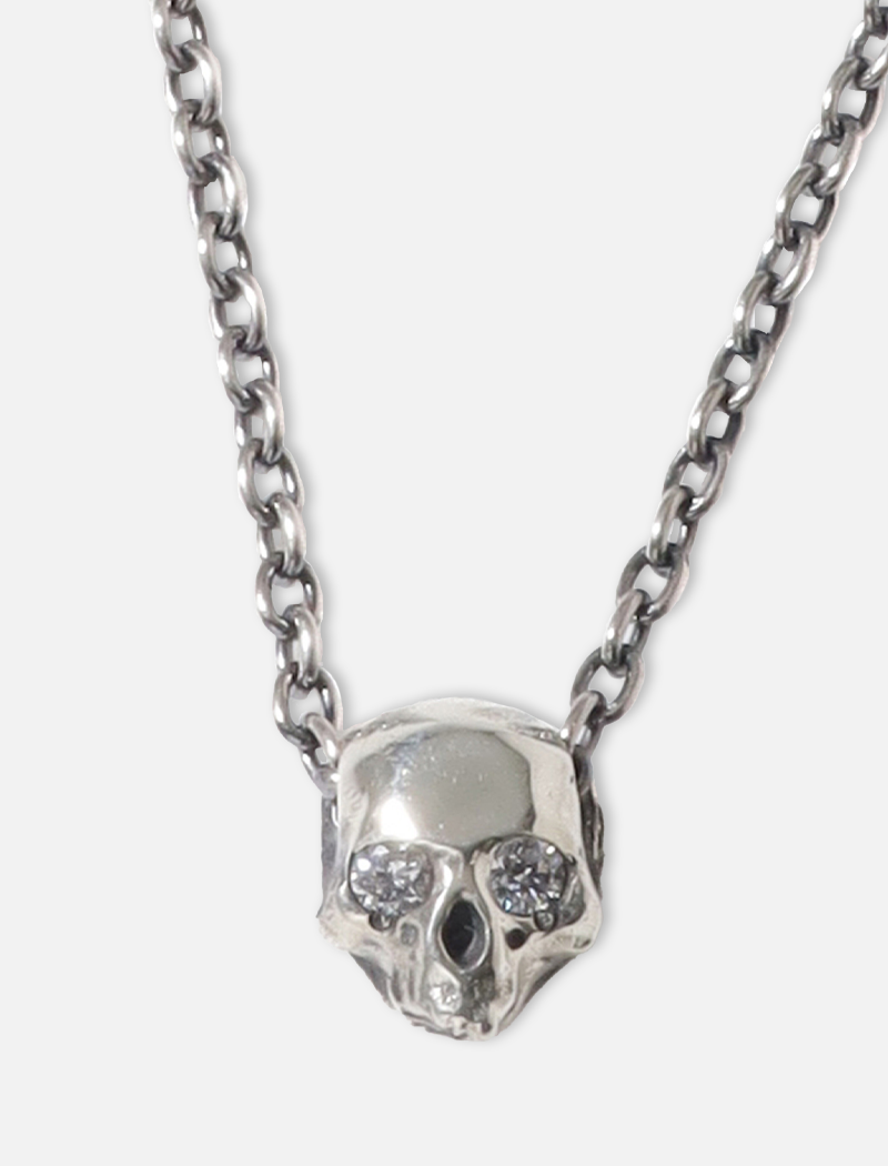 O.H. TINY SKULL NECKLACE(Diamond)