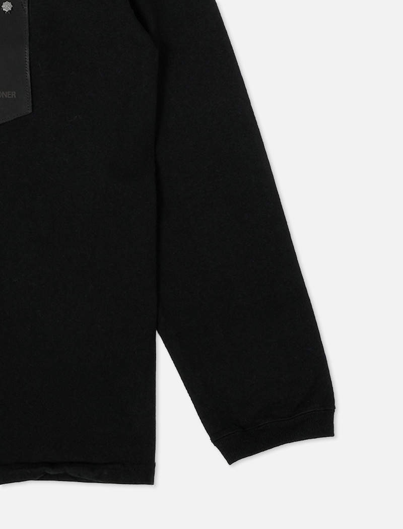 ID1905 US COTTON STUDS LONG T-SHIRT BLACK