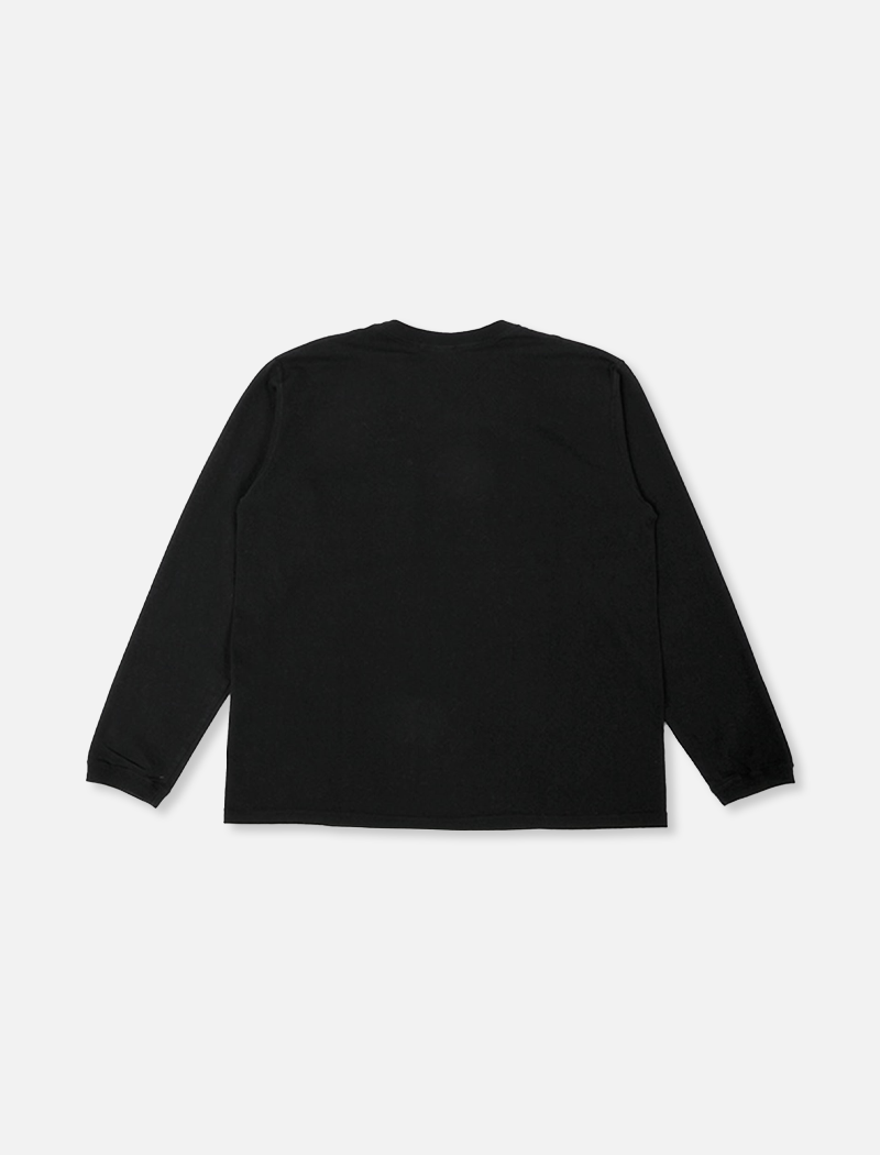 ID1905 US COTTON STUDS LONG T-SHIRT BLACK