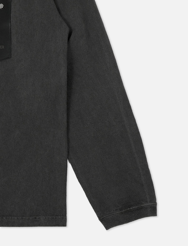 ID1905 US COTTON STUDS LONG T-SHIRT VINTAGE BLACK