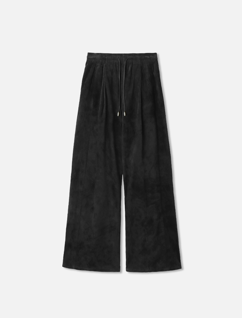 John TRUCK Pants BLACK SUEDE with HOOT silver925