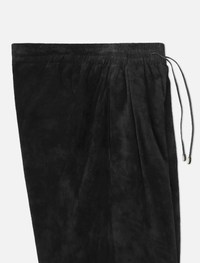 John TRUCK Pants BLACK SUEDE with HOOT silver925