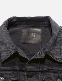 12oz SOFT BLACK DENIM TRUCKER JACKET GREY