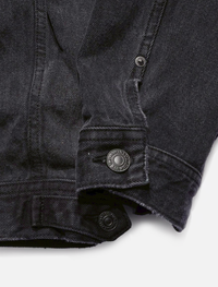 12oz SOFT BLACK DENIM TRUCKER JACKET GREY