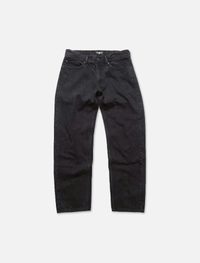 12oz SOFT BLACK DENIM 5P STRAIGHT BLACK