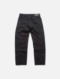 12oz SOFT BLACK DENIM 5P STRAIGHT BLACK