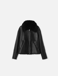 Fake mouton jacket Black/Black