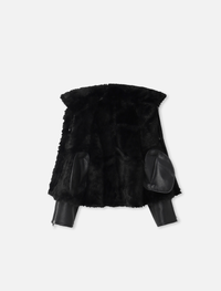 Fake mouton jacket Black/Black
