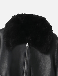 Fake mouton jacket Black/Black