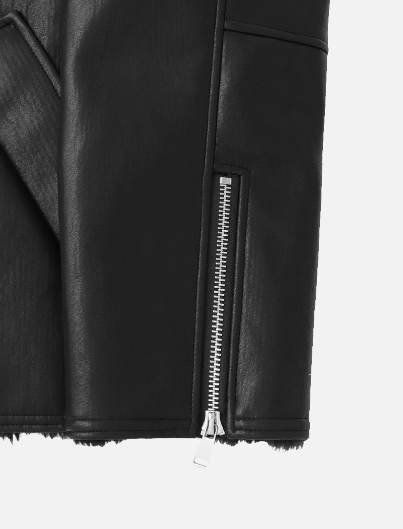 Fake mouton jacket Black/Black