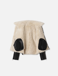 Fake mouton jacket Black/Ivory