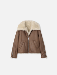 Fake mouton jacket Brown/Ivory