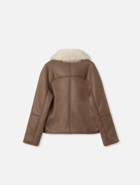 Fake mouton jacket Brown/Ivory