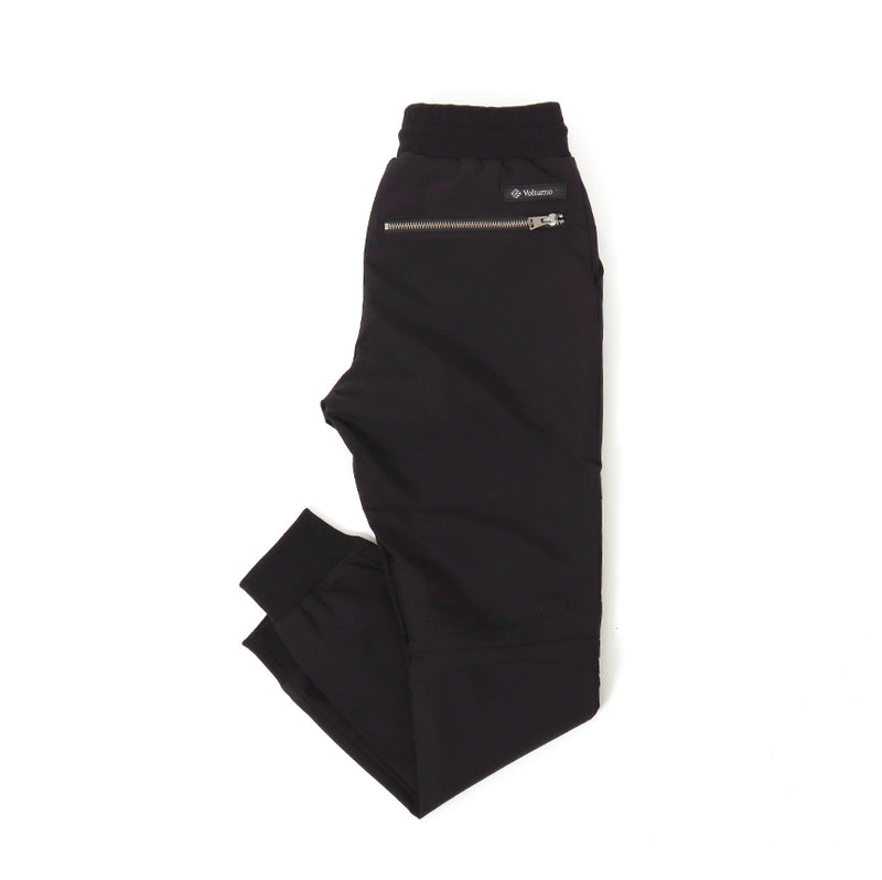 Stretch Nylon Back Slim Biker Rib Pants