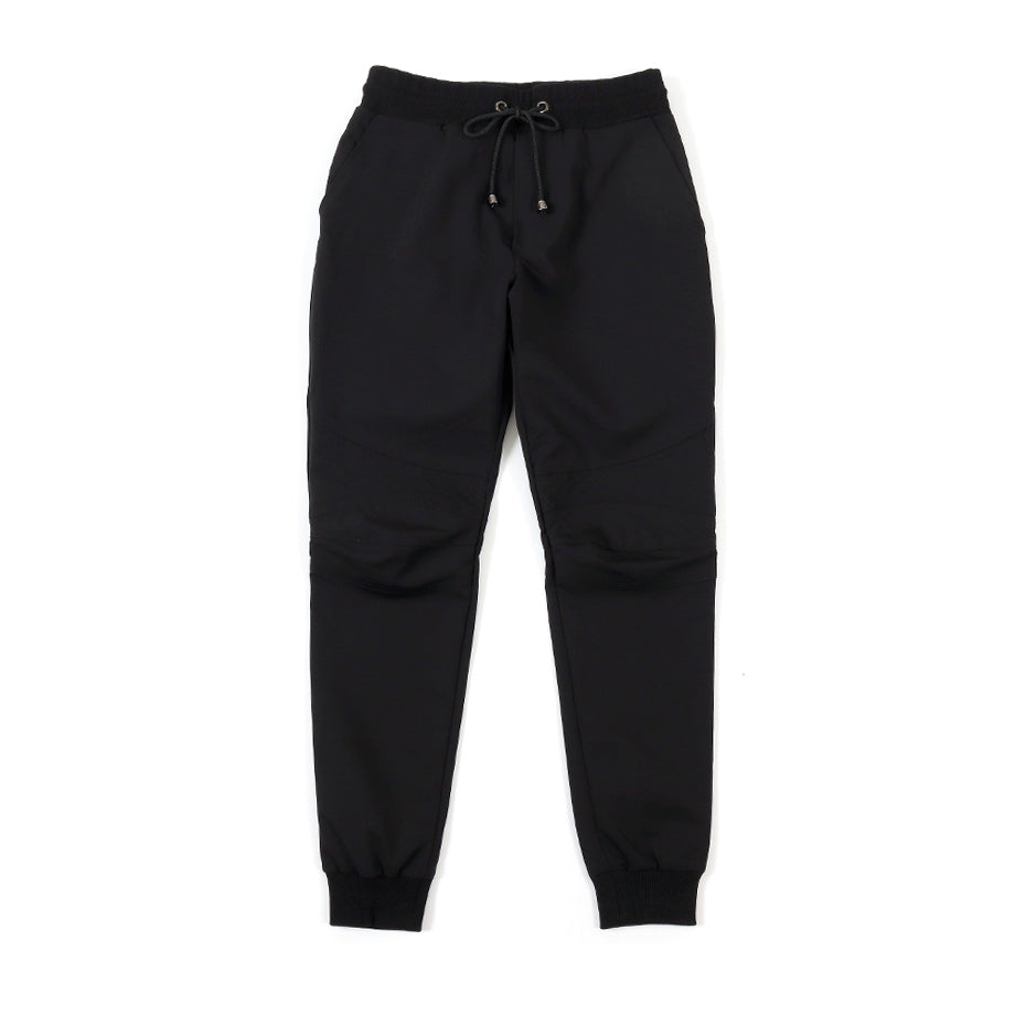 Stretch Nylon Back Slim Biker Rib Pants