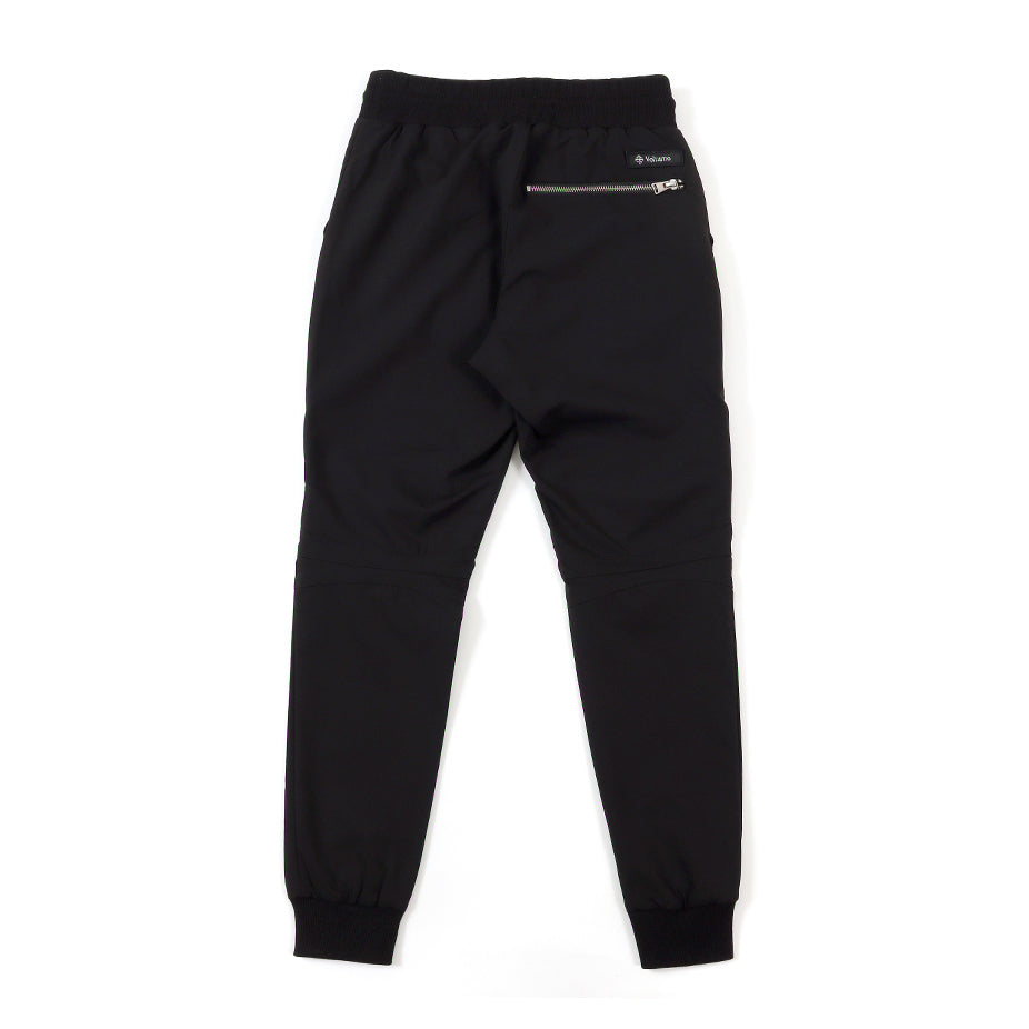 Stretch Nylon Back Slim Biker Rib Pants