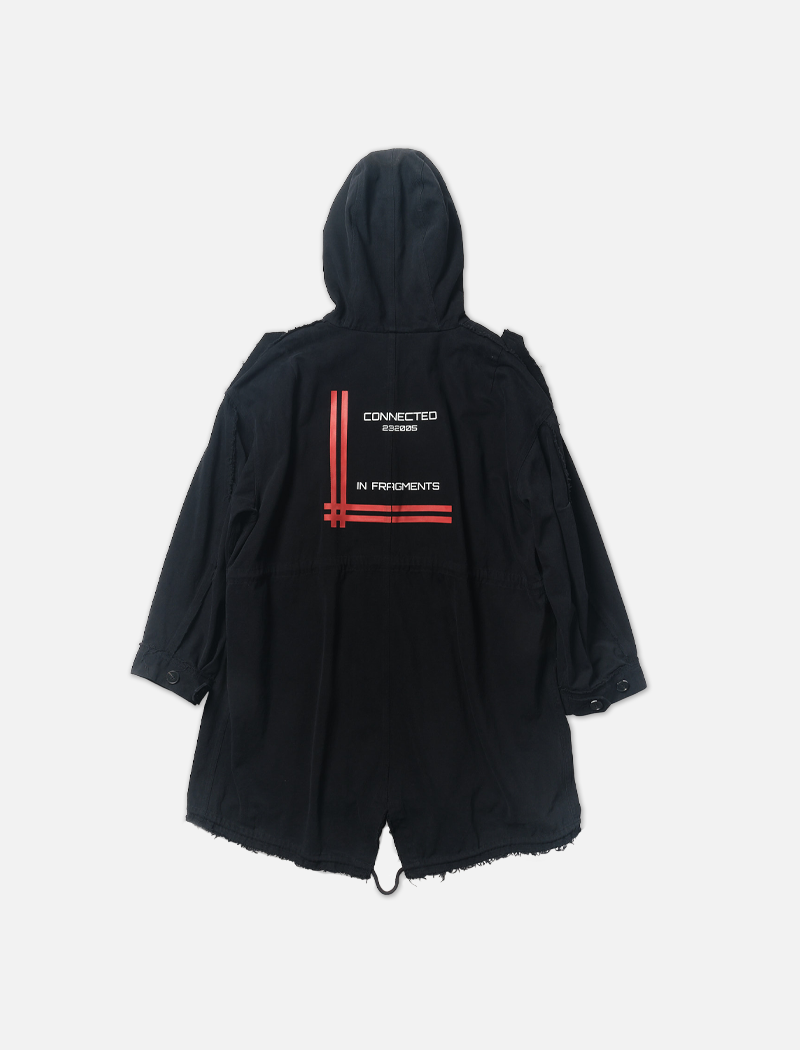RAW EDGE MOD'S COAT "CONNECTED IN FRAGMENTS"