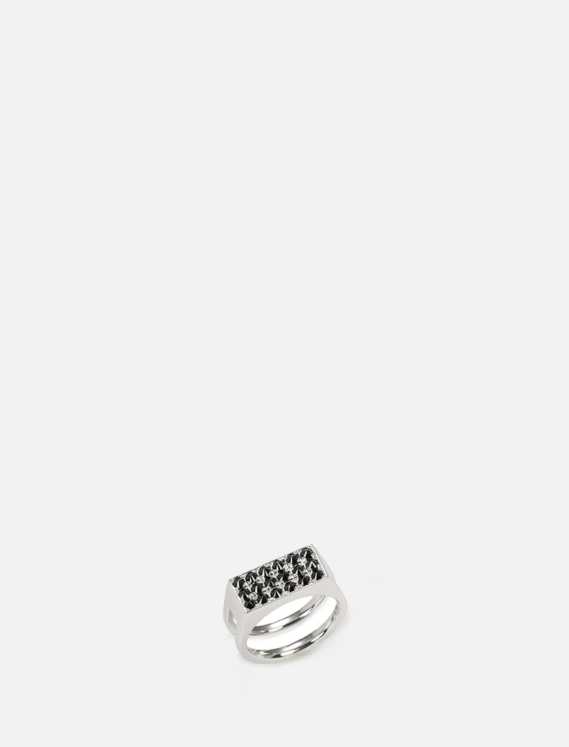 Over Culet Space Ring Black Diamond