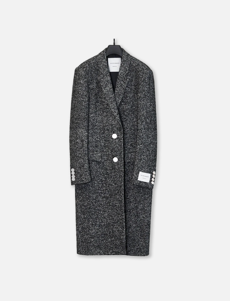 Silk Tweed Chester Coat SV925 Button